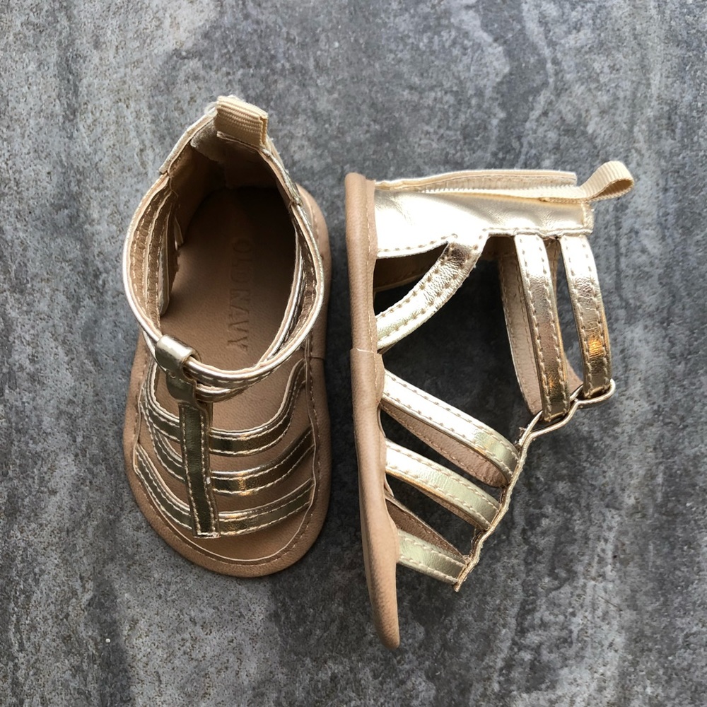Gold Old Navy Sandals 3-6m